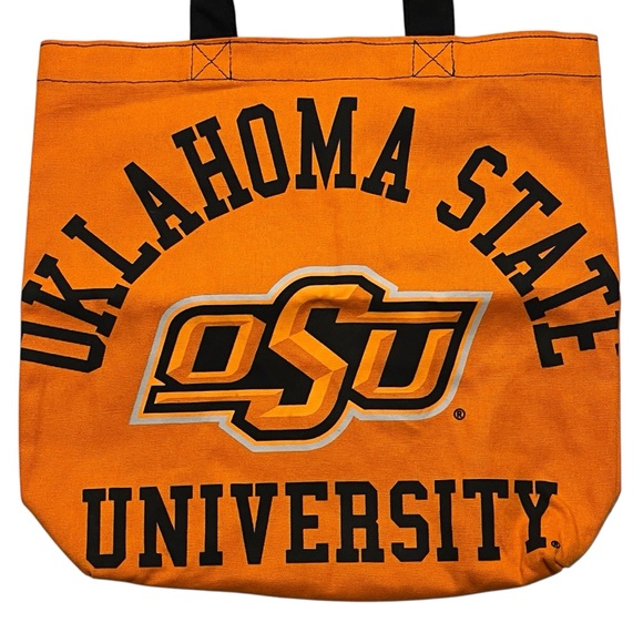 Oklahoma State University Orange Canvas Tote Bag OSU Cowboys Ashley M - Picture 2 of 5